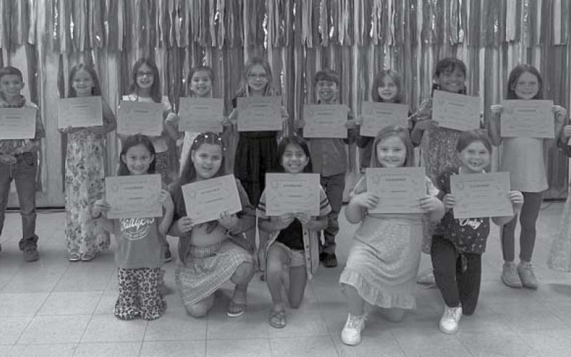 Second-grade citizenship award winners. courtesy photo | Hanna Springs elementary