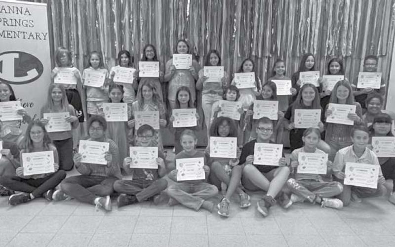 Fifth-grade citizenship award winners. courtesy photo | Hanna Springs elementary