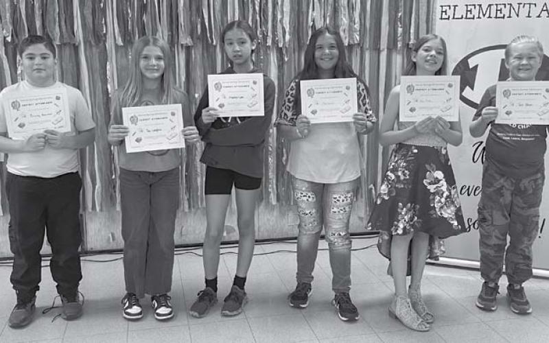 Fifth-grade perfect attendance winners courtesy photo | Hanna Springs elementary
