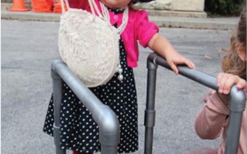 Ellis Argo, who is 18 months old, flip-flopped her age to 81 and depicted a cute grandma with her walker. She took first place in her age group in Vision Lampasas’ Costume Contest on Saturday. joycesarah mccabe | dispatch record