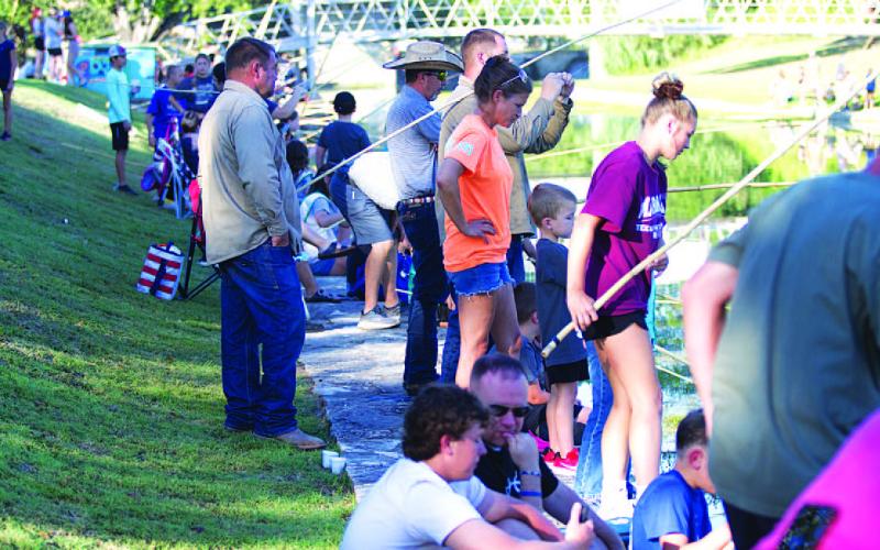 HUNTER KING | DISPATCH RECORD Young anglers from all over town gathered at W.M. Brook Park on Wednesday morning for the yearly Spring Ho Kiddie Fishing Derby. Results from the event will be available in an upcoming edition.