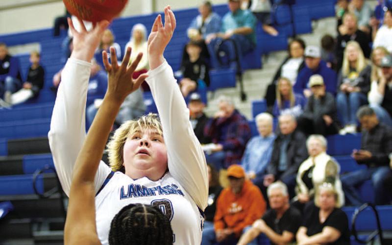 Morgan Lovejoy finished with a season-high 23 points to help the Lady Badgers defeat Jarrell last Friday. HUNTER KING | DISPATCH RECORD