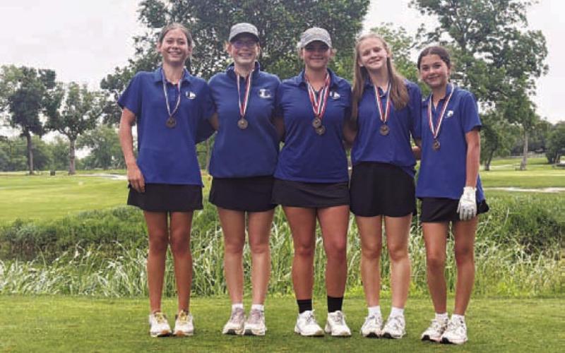 COURTESY PHOTO | LAMPASAS ATHLETICS FACEBOOK The Lady Badgers junior high team placed third in district.