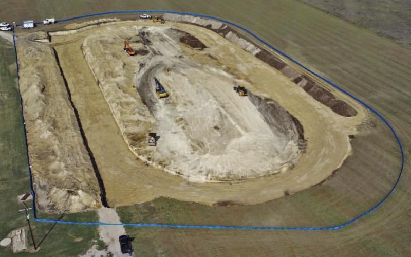Lometa’s track, which broke ground in September, has made progress and is expected to be complete before track season begins. COURTESY PHOTO