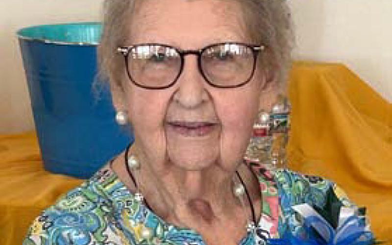 Gail Callahan was honored at the May meeting of The ’36 Club for achieving more than 40 years’ service to the group. courtesy photo