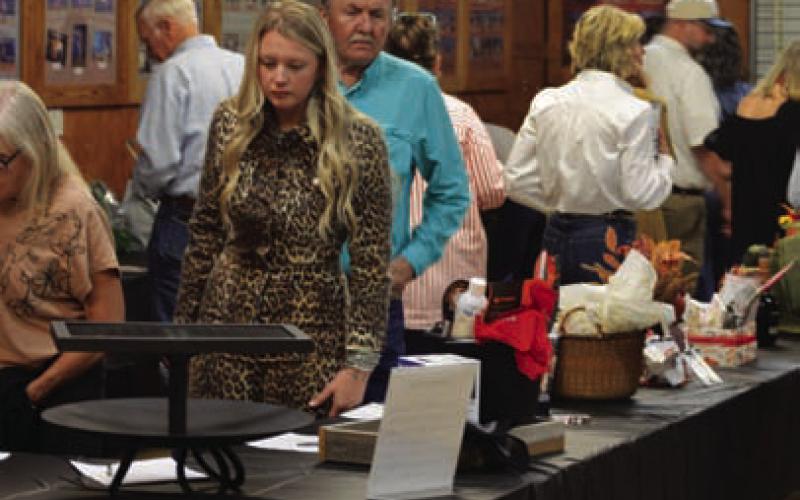 ERICK MITCHELL| DISPATCH RECORD Plenty of items were up for grabs at the Reverse Raffle’s silent auction.