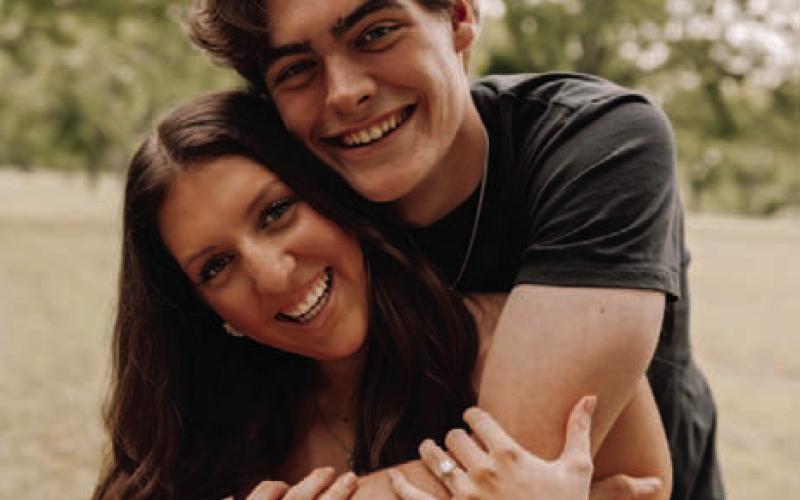 Sarah Engelke and Landon Mulcahy plan to wed in October. COURTESY PHOTO