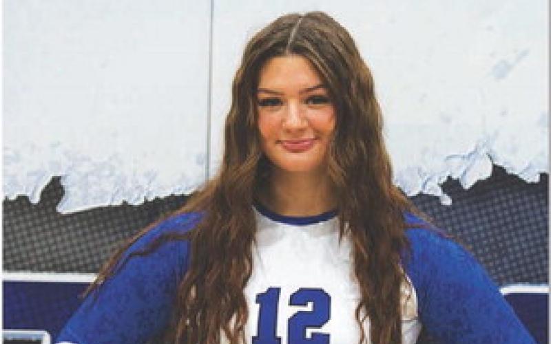 Name: Mikayla Winter Class: Senior Sport: Volleyball and Track Favorite Movie: Sound of Freedom Favorite Midnight Snack: Cookie Dough Favorite Social Media: TikTok Main Goal This Season: Go to the Playoffs