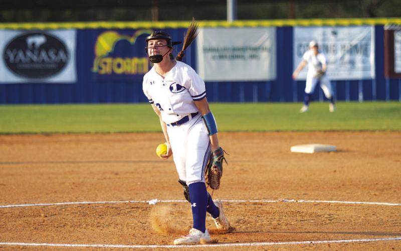 Brooklyn Farmer was dominant against the Lady Ducks on Tuesday night. HUNTER KING | DISPATCH RECORD