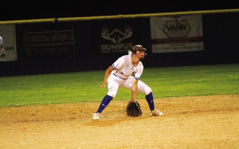 Addisyn Phillips has gotten time defensively at second base in her first varsity campaign. HUNTER KING | DISPATCH RECORD