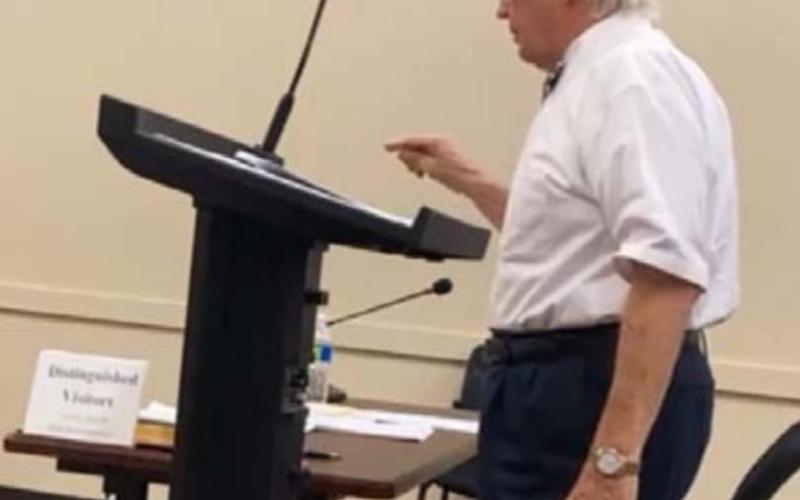 Certified public accountant Jack Clark addresses the Kempner City Council about matters related to financial record-keeping for the city. CITY OF KEMPNER TEXAS FACEBOOK PAGE