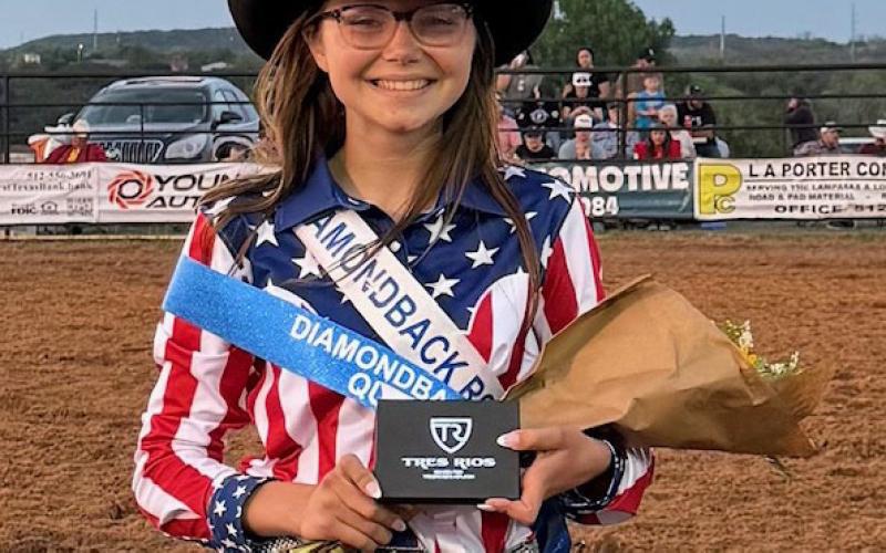 Aerin Gardner was named the 2025 Diamondback Jubilee Rodeo Queen. MASON HINES | DISPATCH RECORD