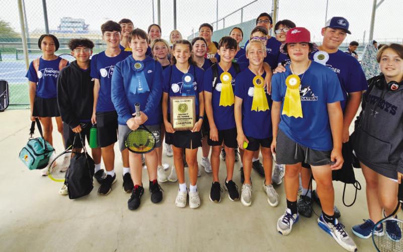 These junior high student athletes were district champions after their success this season. COURTESY PHOTO | LAINA WHITE