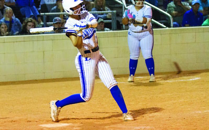 HUNTER KING | DISPATCH RECORD Madison Magilke begins the swing that resulted in the walkoff grand slam last Thursday night.