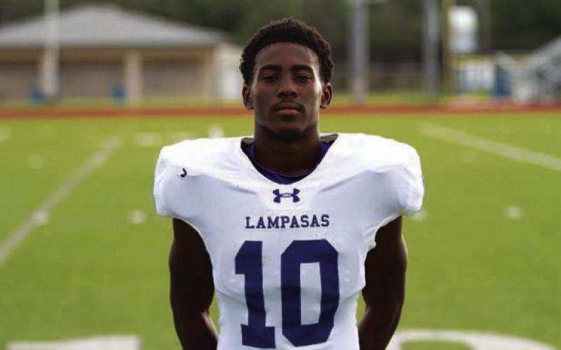 Name: Antar Chestnut Class: Senior Sport: Football Favorite Teacher or Coach: All of them Favorite Place in Lampasas: Putters and Gutters One Person You Look Up To: My dad Main Goal This Season: Make playoffs