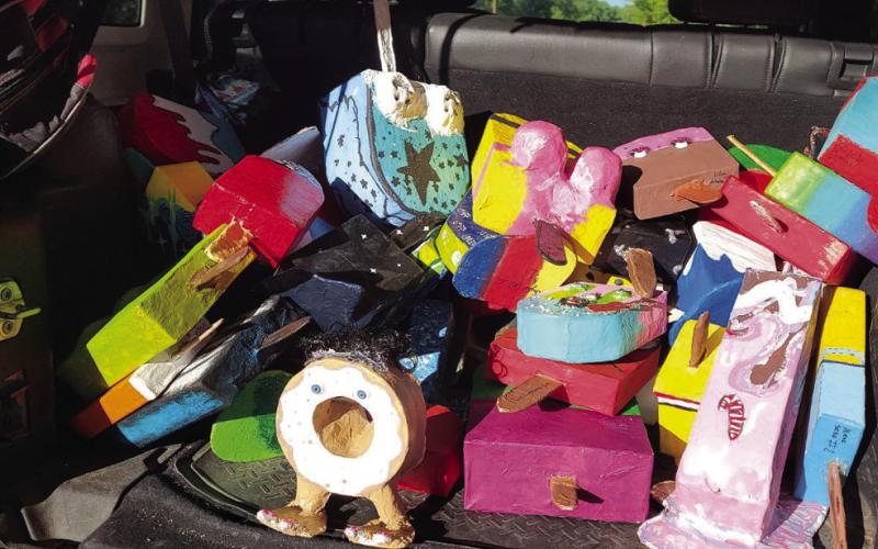 LAFTA has distributed over 70 popsicles developed by sixth-grade Lampasas Middle School art students to 25 different businesses. Here is a glance at some of the popsicles that can be found around town. The city-wide art installation serves as a precursor to Saturday’s Arts in the Park for Kids. COURTESY PHOT0