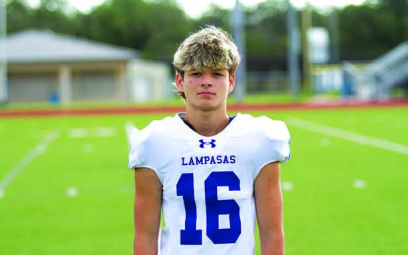 Name: Kristopher Ramirez Class: Senior Sport: Football and Powerlifting Favorite Teacher or Coach: Coach Hohmann Favorite Place in Lampasas: Lampasas Beer Market One Person You Look Up To: My dad Main Goal This Season: Start on defense