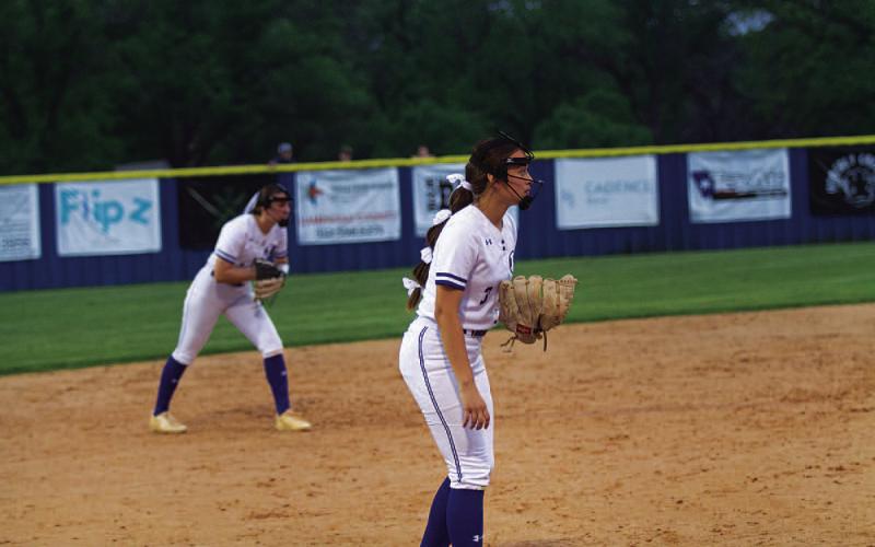 HUNTER KING | DISPATCH RECORD Hadlie Perry, front, and Gia Grasso are both freshmen who started a lot of games in 2026.