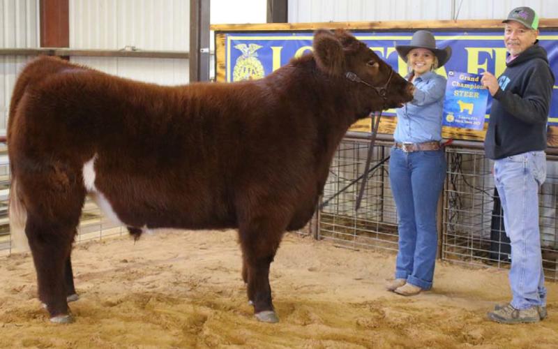 Kari Greiner was named the 2023 grand champion steer exhibitor at the Lometa Stock Show. Greiner also was named the senior showmanship winner. MASON HINES | DISPATCH RECORD
