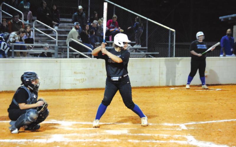 Alycia Cantu loads up to hit a pitch during a previous scrimmage for the Lady Badgers. HUNTER KING | DISPATCH RECORD