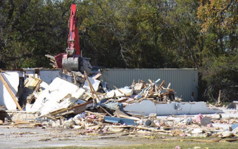The Calvary Baptist Church building at 615 Central Texas Expressway has been demolished to make way for a new structure. The congregation is holding Sunday services temporarily at Quality Inn. MONIQUE BRAND | DISPATCH RECORD
