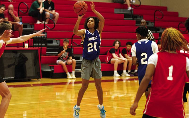 HUNTER KING | DISPATCH RECORD Angel Scott should figure into the rotation for the Badgers next season.