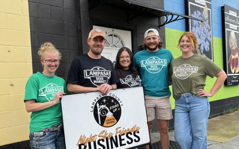The Lampasas Beer Market team, pictured left to right, includes Meggan Harbin, Dalton Harbin, Alyssia Levine, Keith Norman and Rachel Dancer. COURTESY PHOTO