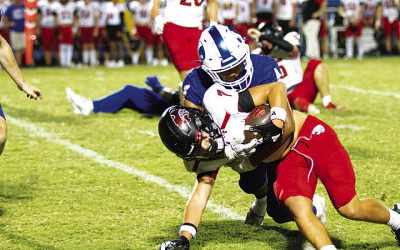 Josiah Toeaina has stepped into one of the safety spots for the Badgers this season. HUNTER KING | DISPATCH RECORD