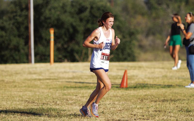 Hailey Palmer will be heading to the regional cross country meet with her Lampasas teammates. HUNTER KING | DISPATCH RECORD