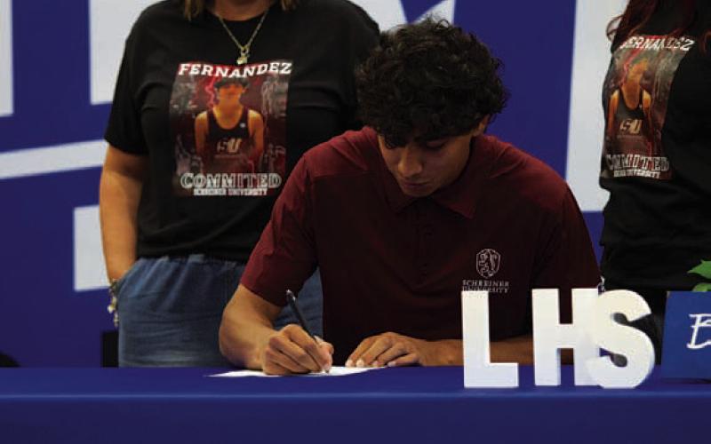 Kaiden Fernandez signed to wrestle at Schreiner University. HUNTER KING | DISPATCH RECORD