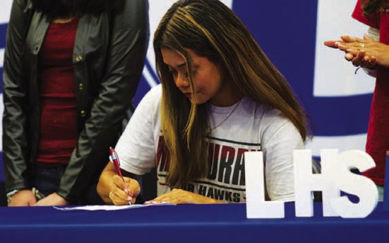 Sam Lopez will continue playing tennis at McMurray University. HUNTER KING | DISPATCH RECORD