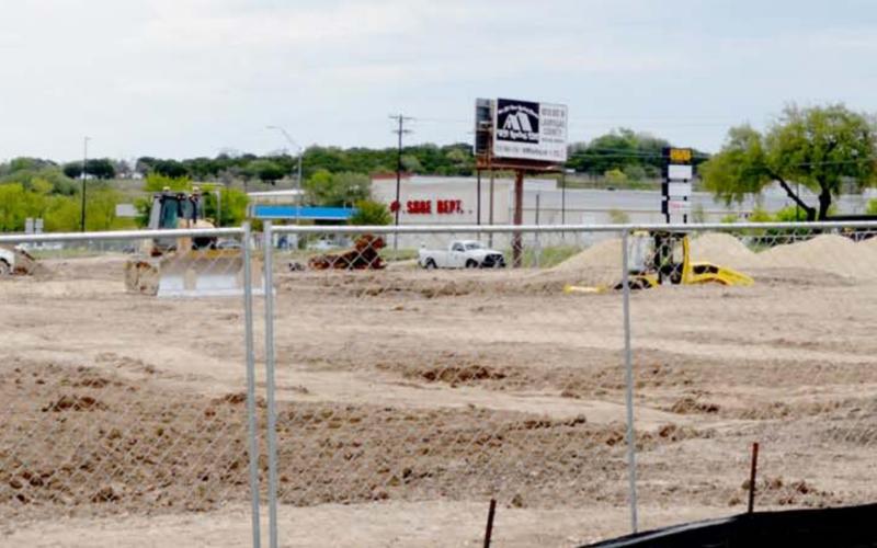 CEFCO convenience store under construction at Central Texas Expressway, East Fourth Street