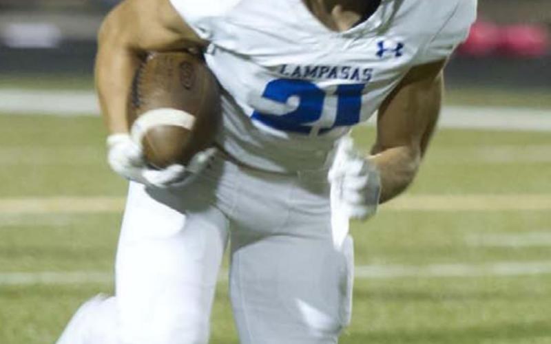 Ethan Moreno runs in the open field during the Badgers’ game against LBJ last week. HUNTER KING | DISPATCH RECORD