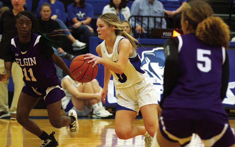 HUNTER KING | DISPATCH RECORD Addison Borchardt continues to be the Lady Badgers’ leading scorer so far this season.