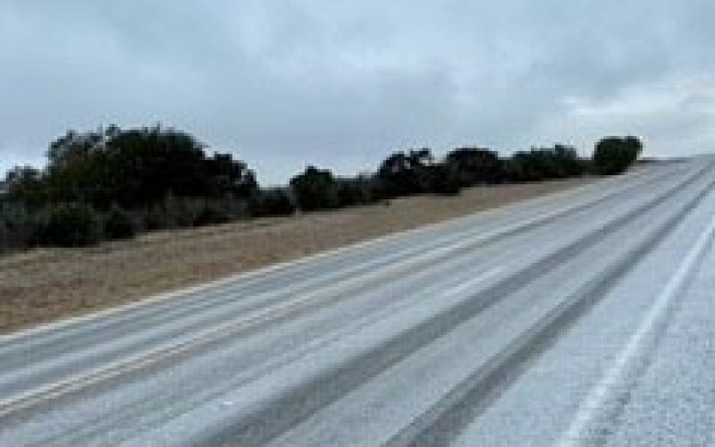 Traffic was light Wednesday on roadways such as FM 2313 in the Kempner area. Light drizzle led to icy conditions on some highways across the county. JOYCESARAH MCCABE | DISPATCH RECORD
