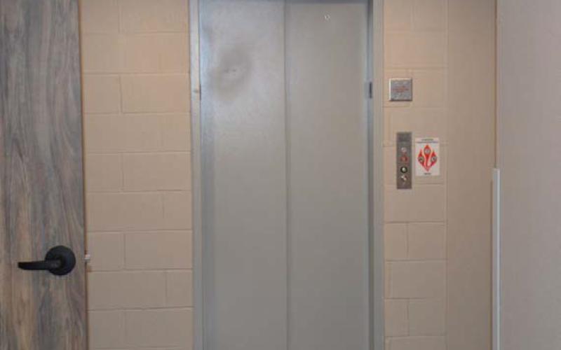 HUNTER KING | DISPATCH RECORD A new interior elevator will make going from the bottom floor to the second floor of the Hostess House much easier.