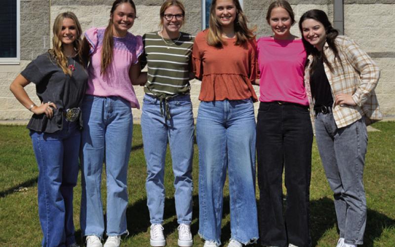 Chosen for the 2023 Bluebonnet Girls State session are Lampasas High School students, from left, Neely Miller, Morgan Bobo, Aspen Wheeler, Jamie Ball, Jenna Ball and Isabella Lindsey. ERICK MITCHELL | DISPATCH RECORD