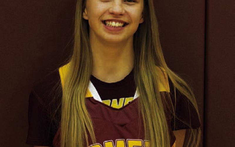 Name: Abigail Tower Class: Freshman Sport: Basketball, Volleyball, Track and Tennis Favorite Movie: Shrek Favorite Midnight Snack: Nerd Clusters Favorite Social Media: TikTok Main Goal This Season: To make the playoffs