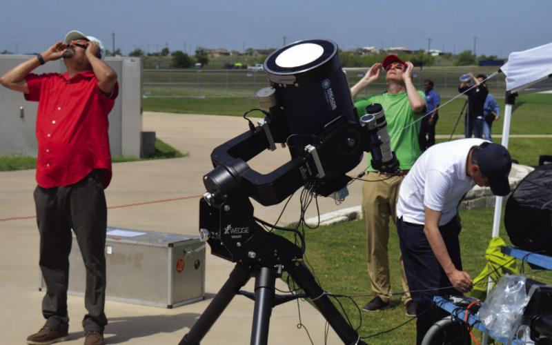 NASA scientists and other researchers set up specialized equipment at the 580 Sports Complex to collect data on the sun and its corona that is available only during an eclipse. Dr. Natchimuthuk Gopalswamy from NASA’s Goddard Space Flight Center also offered a presentation at the local library on solar weather. FILE PHOTO