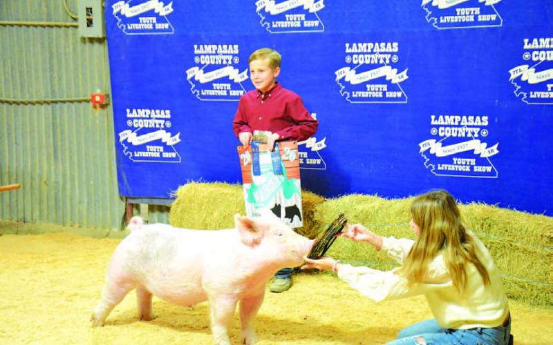 Holt Bumpas claimed the Junior Showmanship title for market swine exhibitors. HUNTER KING | DISPATCH RECORD