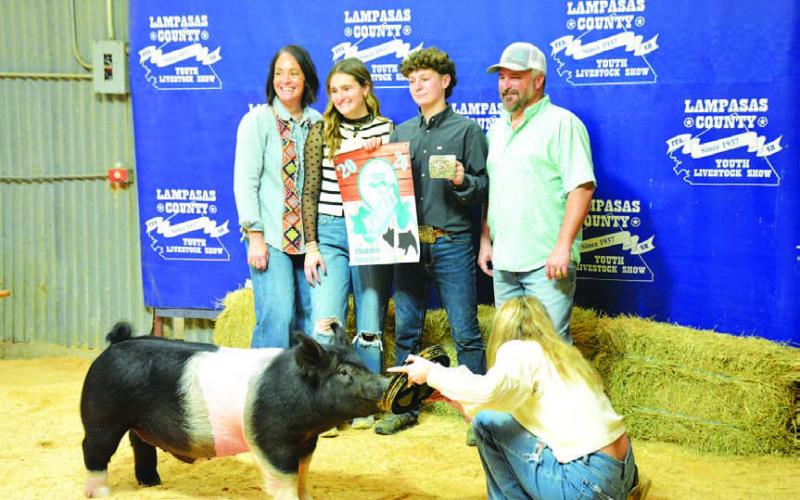 Cole Daniel Rutland was named Senior Showmanship winner for his Hampshire market swine exhibit. HUNTER KING | DISPATCH RECORD