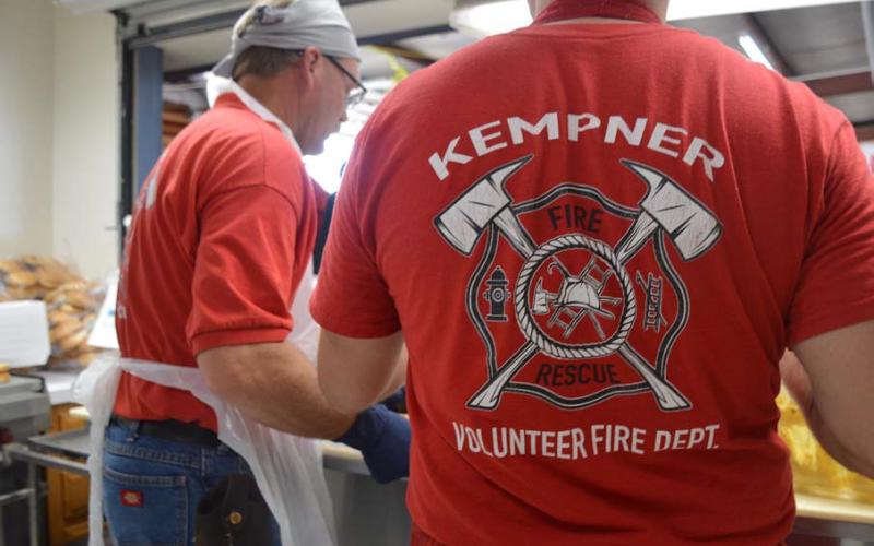 The Kempner Volunteer Fire Department will hold its 43rd annual barbecue and auction fundraiser on April 29. The event is a major fundraiser for the department, and donations fund needed equipment for the firefighters. file photo