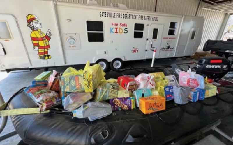 The city of Kempner participated in a donation drive to support the Gatesville Fire Department, which has been battling a 33,000- acre fire in Coryell County.