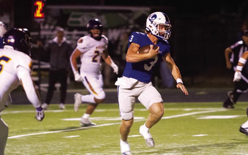 HUNTER KING | DISPATCH RECORD Readers can vote for Reed Jerome in the Austin American-Statesman Austin-area boys’ high school athlete of the week competition. The Badger quarterback received the nomination after accounting for six touchdowns last week.