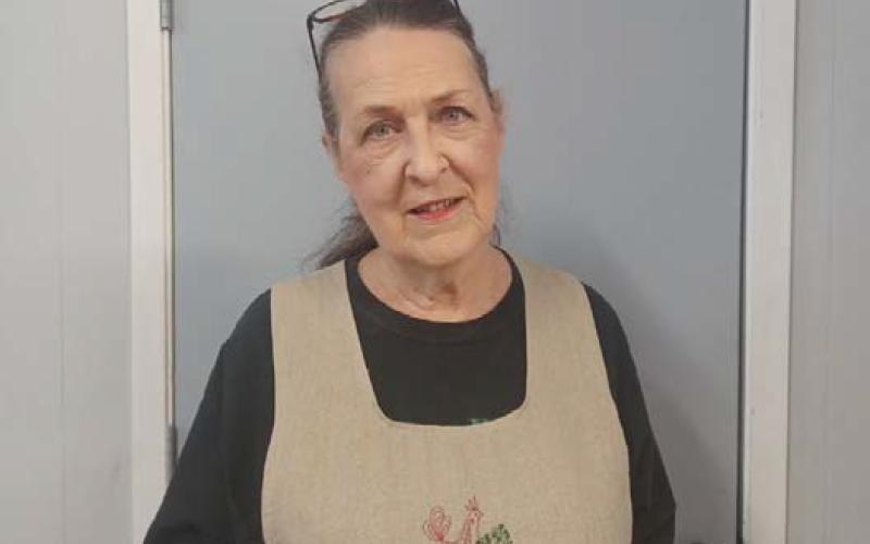 Lanetta Sprott led a hands-on program to help club members recycle milk jugs into a mini seed-starter container. COURTESY PHOTO