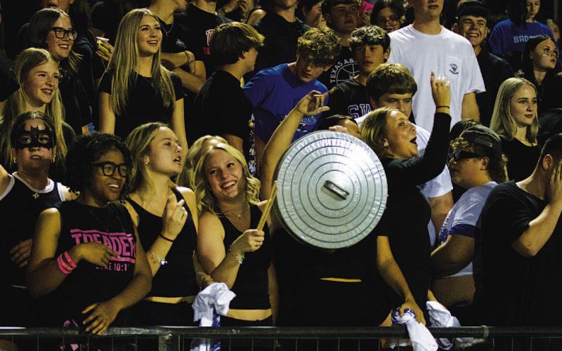 The Lampasas students were out in full force for the home game against the Bulldogs. HUNTER KING | DISPATCH RECORD