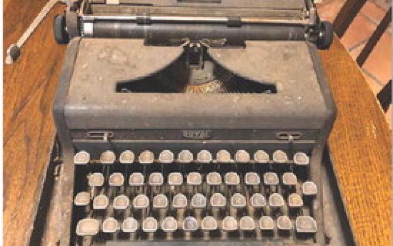 Willis enjoys restoring typewriters and returning them to working condition. This Royal “Quiet De Luxe” model is shown before he refurbished it. COURTESY PHOTO