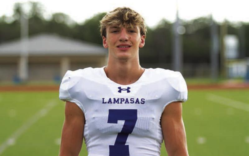 Name: Aaron Everts Class: Senior Sport: Football, Track and Powerlifting Favorite Teacher or Coach: Coach Warner Favorite Place in Lampasas: HTeaO One Person You Look Up To: My brother Main Goal This Season: Go further this season
