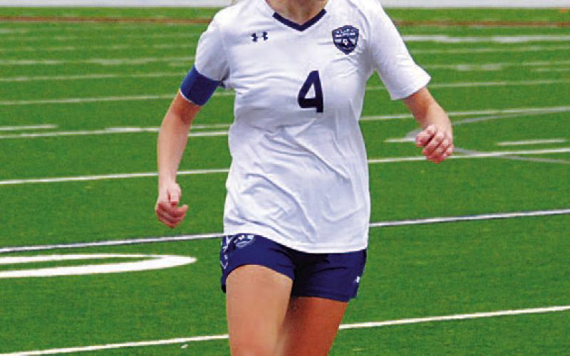 Nyla Long dribbles down the right wing against Chaparral. HUNTER KING | DISPATCH RECORD
