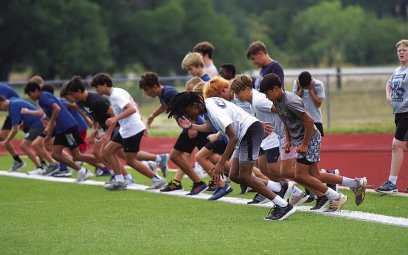 Middle school and high school athletes will work out together during the conditioning program. FILE PHOTO